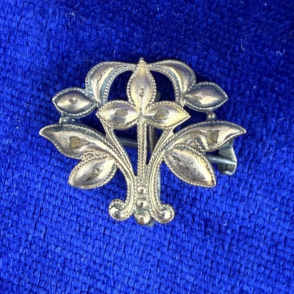 Vintage Gold Filled Watch Fob Brooch Signed MF&W‎